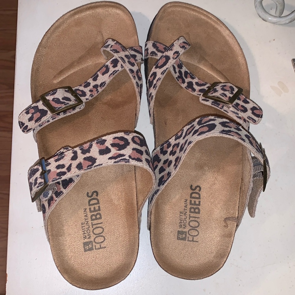 Footbeds Animal Print Sandals